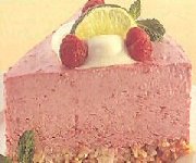 Gteau glac  la mousse aux fraises