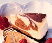 gâteau au fromage marbré double chocolat