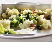 Gratin de brocoli et chou-fleur au fromage suisse 