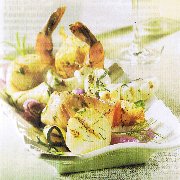 Grillades de poisson et fruits de mer