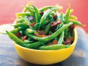 Haricots verts au bacon et au zeste de citron