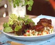 Hauts de cuisses de poulet au sirop d'érable et au vinaigre balsamique