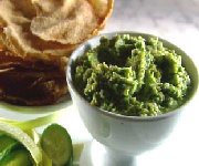 Hummus à la coriandre et à la lime