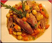 Jarrets d'agneau braiss  la Toscane