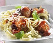 Linguines aux boulettes de viande