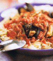 Linguine aux moules marinara