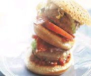 Mini-burgers au dindon bacon, laitue, tomates