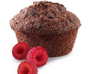 Mini-muffins au son, au chocolat et aux framboises
