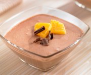 Mousse au yogourt, à l'orange et au chocolat