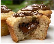 Muffins à la banane coeur de nutella 