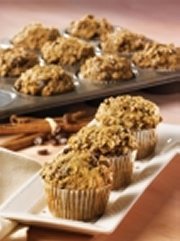 Muffins au son, aux carottes et aux raisins