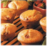 Muffins aux fraises fraîches