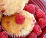 Muffins aux framboises et au citron