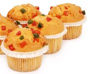 Muffins aux fruits confits