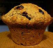 Muffins aux canneberges, citron et graines de pavot