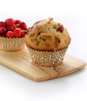 Muffins aux canneberges et compote de pommes