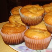 Muffins à la mangue et fraises