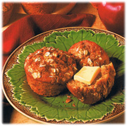 Muffins aux pommes et aux noix