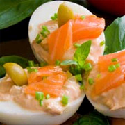 oeufs farcis au saumon fumé