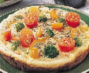 Omelette aux tomates et au fromage cottage