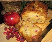 Pain aux pommes et aux canneberges, garniture streusel