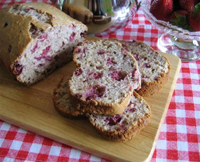 Pain aux fraises et à l'avoine