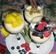 Panacotta à l'ananas caramélisé