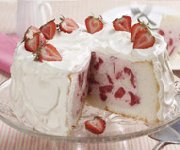 Panier-gâteau des anges aux fraises