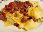 Pappardelle al rag di agnello