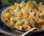 Penne aux trois fromages et aux fines herbes