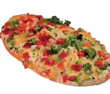 Pizza au brocoli et au poivron rouge