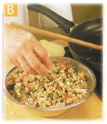 Poivrons farcis au riz arborio et aux champignons