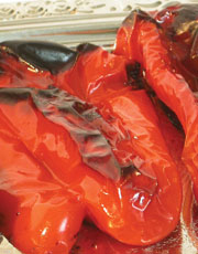 Poivrons rouges grillés