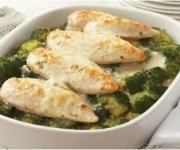 Poulet et brocoli divan avec riz aux noix