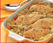 Poulet et riz dans un seul plat