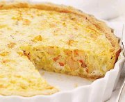 Quiche au poireau et aux crevettes