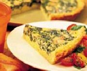 Quiche aux épinards en croûte de riz