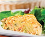 Quiche sans crot au saumon fum