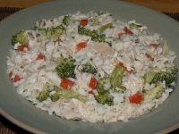 Riz crèmeux au poulet et au cheddar