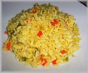 Riz safrané à l'ail