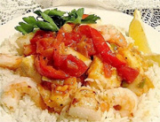 Rougail de poisson et fruits de mer