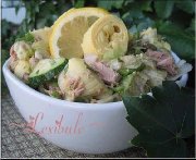 Salade d'artichaut, thon, coriandre et câpres
