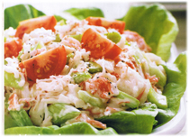 Salade Crabe dlectables aux tomates