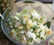 Salade de chou et ananas