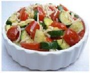 Salade de courgettes et tomates cerises 