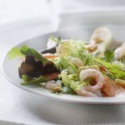 Salade de papayes et crevettes