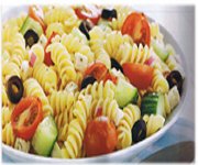 Salade de rotini aux légumes et au féta