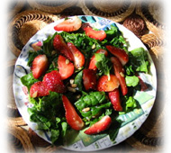 Salade d'épinards aux fraises