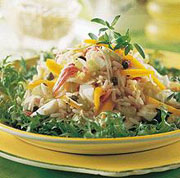 Salade de riz crémeuse au crabe