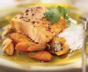 Saumon grillé au miel et à la coriandre